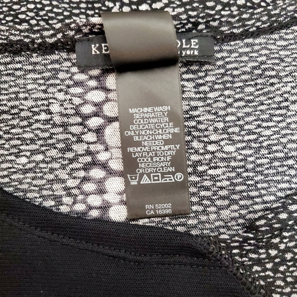 Kenneth Cole Sheer Mesh Black Patchwork Top - Picture 8 of 10